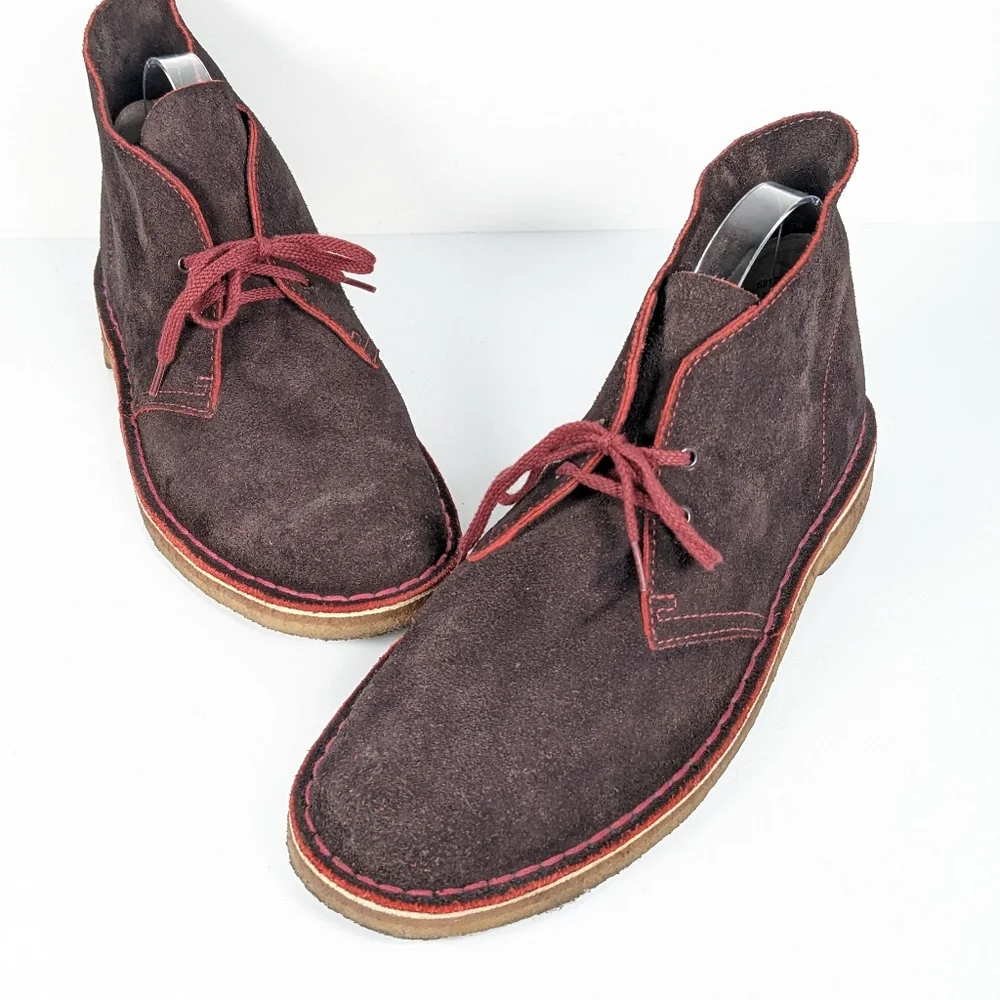 Original Clarks Desert Chukka boots mens 10.5 suede lace up hi top